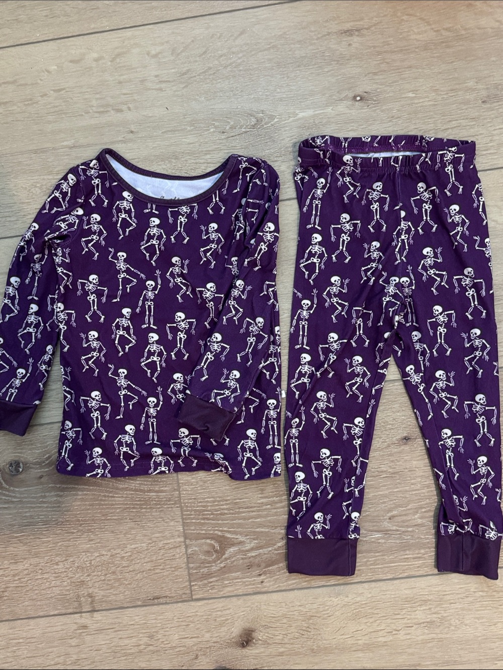 Sweet Honey Purple Skeleton Pajama Set
